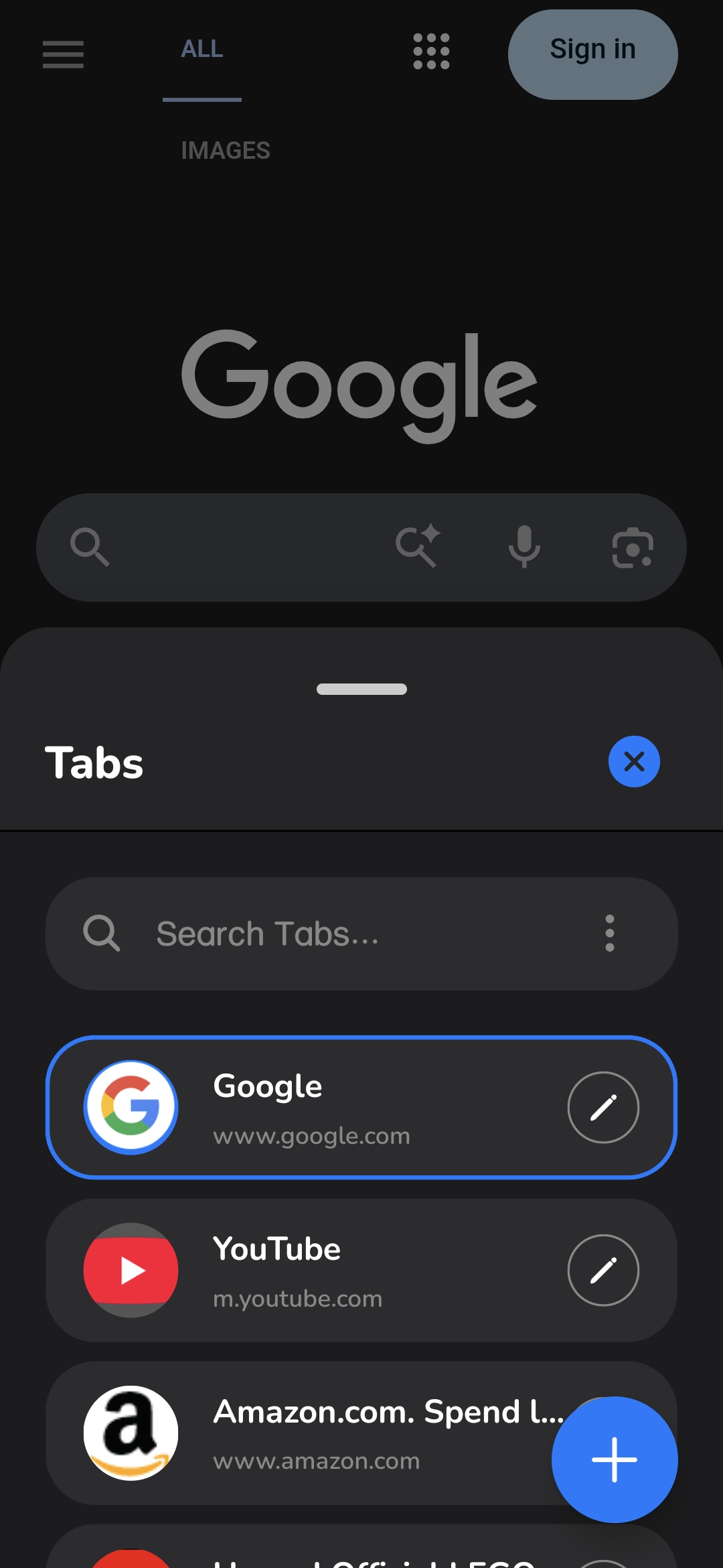 Tabs List